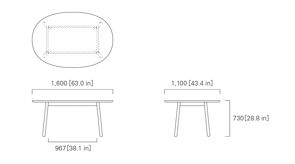 TABLE 160 (oval)