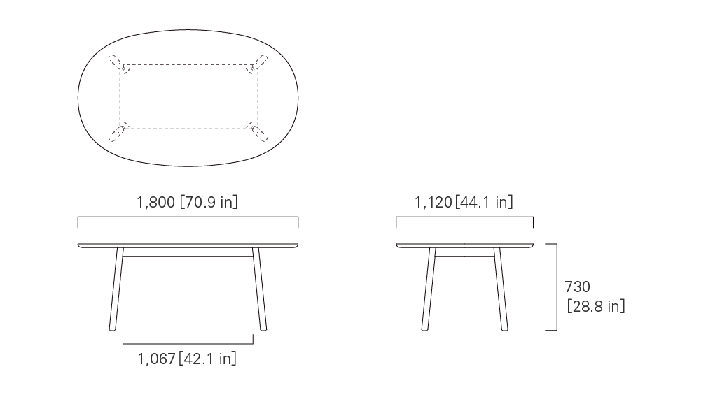 TABLE 180 (oval)