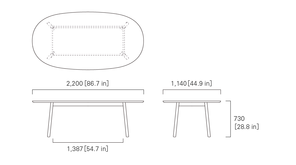 TABLE 220 (oval)