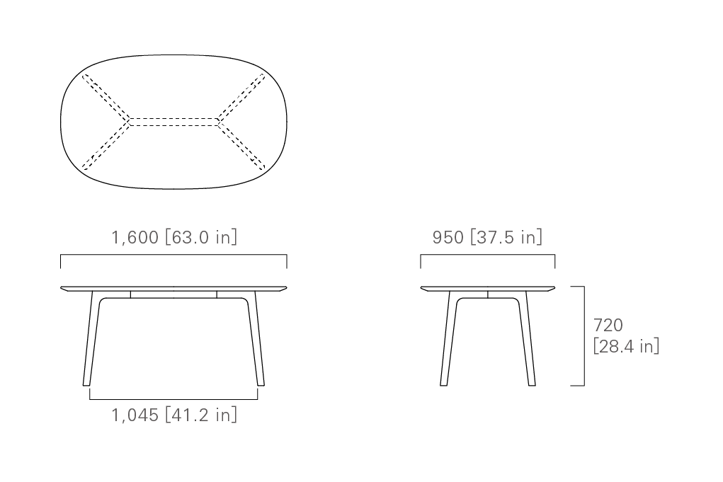 TABLE 160 (oval)