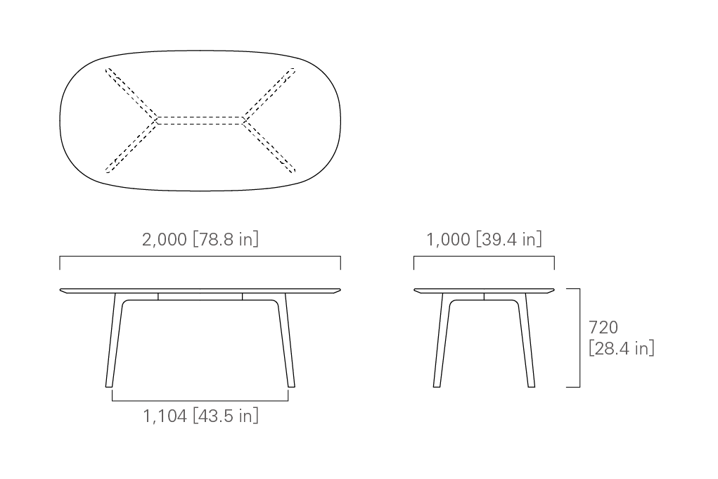TABLE 200 (oval)