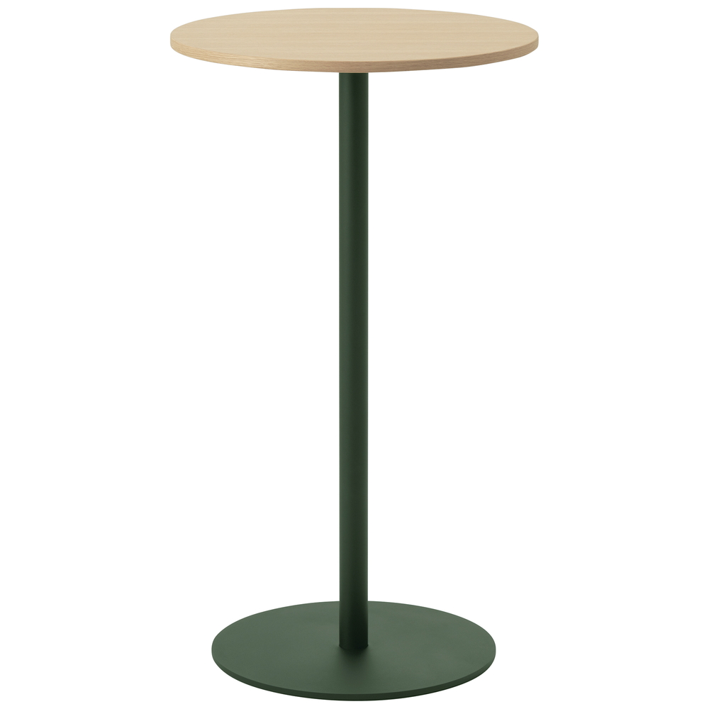 oak / urethane finish, whitish / Steel: green powder coated