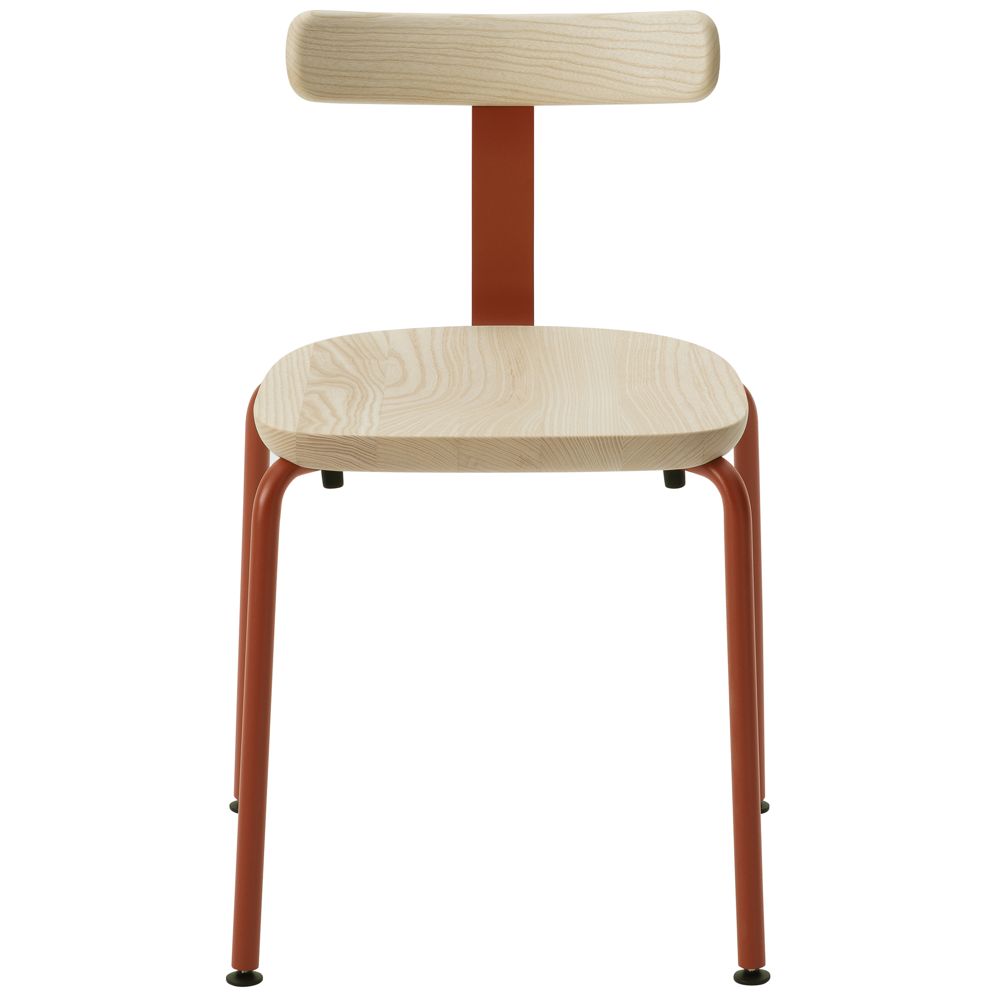 ash / urethane finish, whitish / Steel: red powder coated