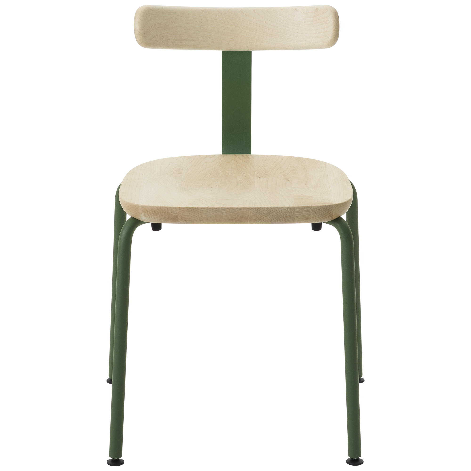 maple / urethane finish, clear / Steel: green powder coated