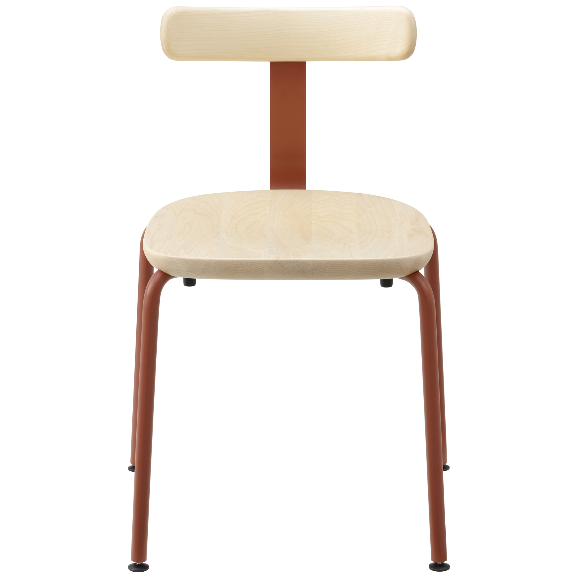 maple / urethane finish, clear / Steel: red powder coated