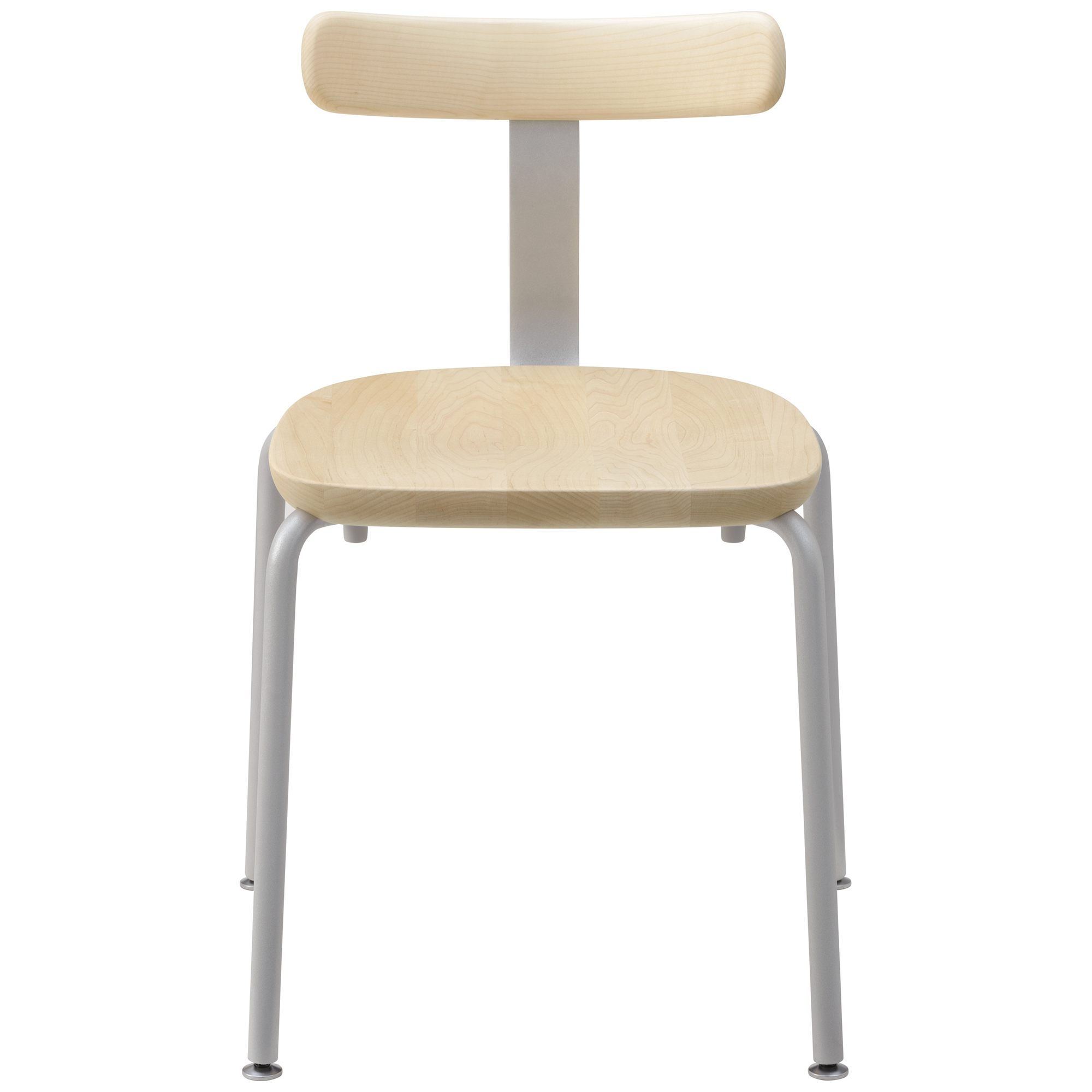 maple / urethane finish, clear / Steel: silver powder coated