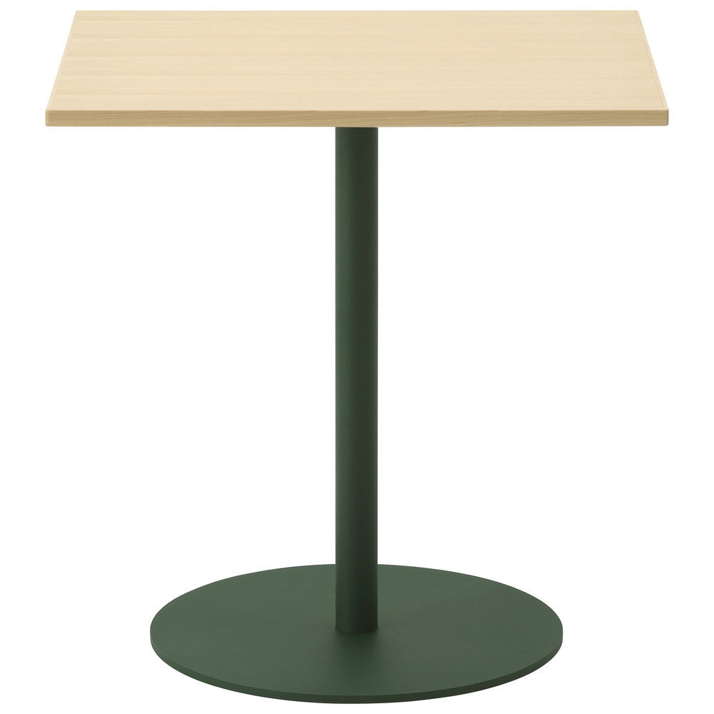 maple / urethane finish, clear / Steel: green powder coated