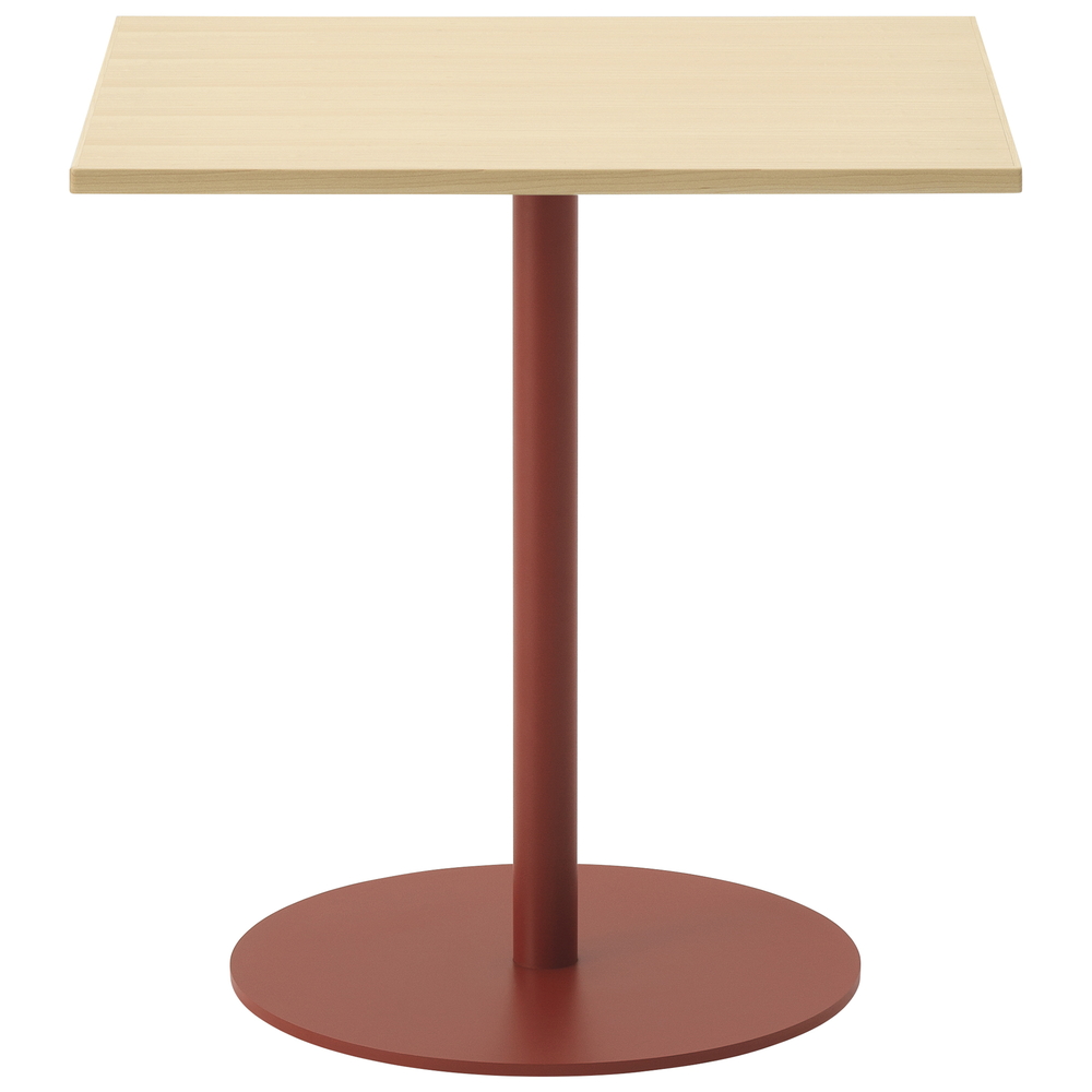 maple / urethane finish, clear / Steel: red powder coated